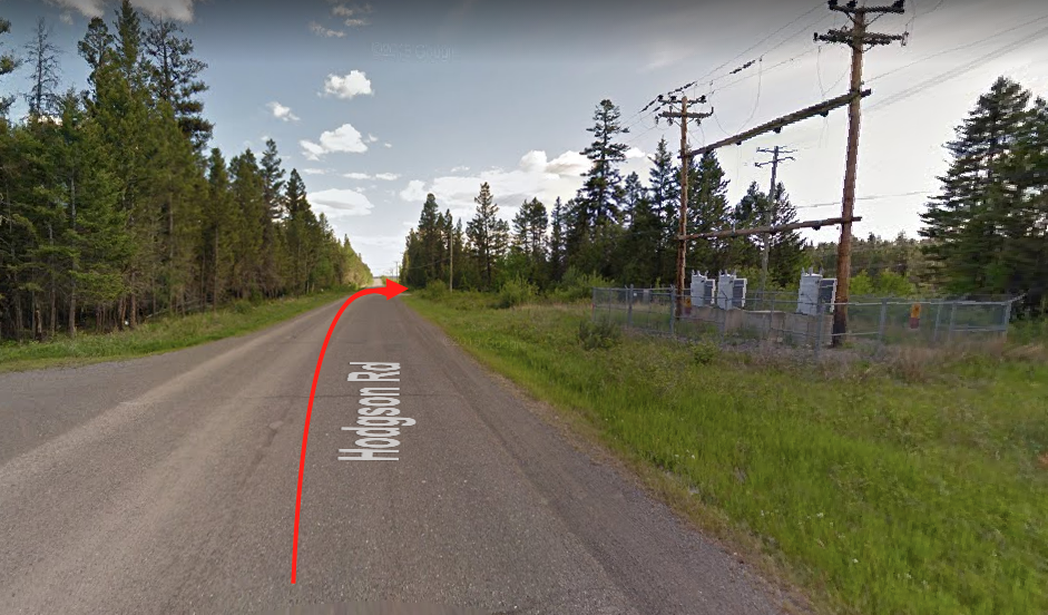 Image A1: Right turn on gravel road