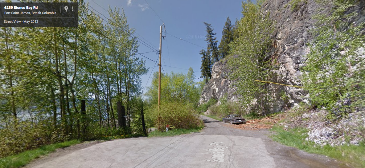 Image B: End of public road, Stones Bay Rd.