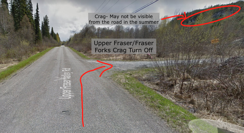 Image A: Turn off for Upper Fraser Crag